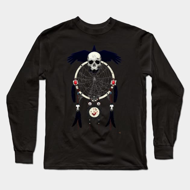 Nightmare Catcher- For Dark Color T's Long Sleeve T-Shirt by Sean Damien